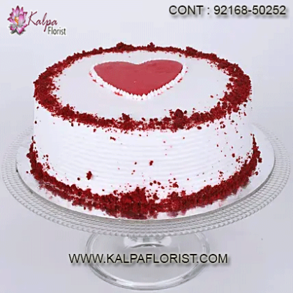 Valentine Cake Delivery At Kalpa Florist you can order valentine cakes online for your loved ones and we assure same day delivery for booking online valentine cakes at your doorstep.