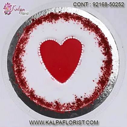 Valentine Cake Delivery At Kalpa Florist you can order valentine cakes online for your loved ones and we assure same day delivery for booking online valentine cakes at your doorstep.