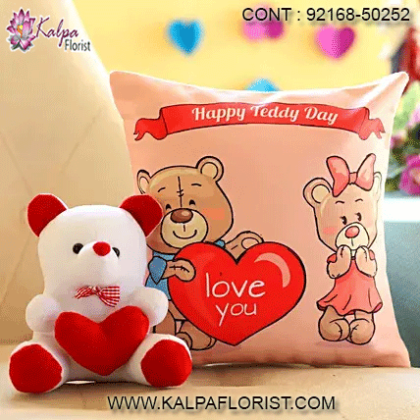 Buy/Send widest range of cute teddy bears and soft toys online at affordable prices in India from Kalpa Florist with Express Home Delivery Service.