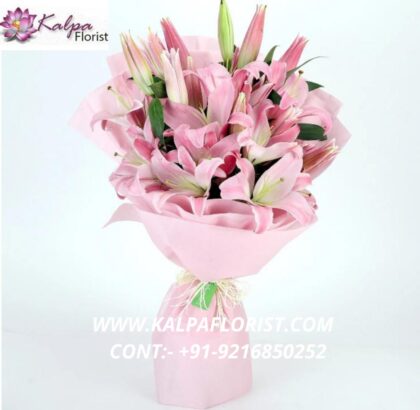 Passionate Oriental Pink Lilies gift