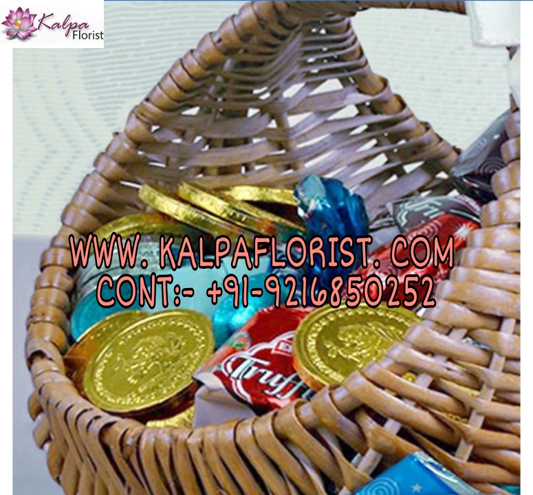 Basket Of Chocolaty Treats ( Chocolate Gift Baskets ) – Kalpa Florist