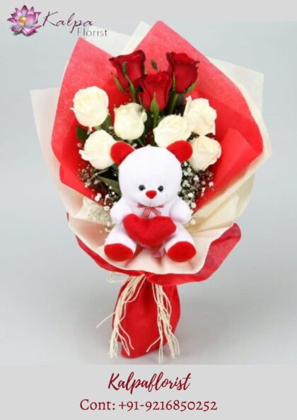 Online Gifts Delivery In Ludhiana, Bouquet Of Flowers With Teddy Bear | Online Gifts Delivery In Ludhiana | Kalpa Florist bouquet of flowers with teddy bear, flower bouquet with teddy bear, rose bouquet with teddy bear, bouquet of roses with teddy bear,  online gifts delivery to india, online gifts delivery in india, online gifts delivery in usa, online gifts delivery in bangalore, online gifts delivery in hyderabad, online delivery of gifts in bangalore, online gifts same day delivery in ghaziabad, online gifts delivery in raipur, online gifts delivery in ludhiana, online gifts delivery in vijayawada, online gifts delivery in patna, online birthday gifts delivery in vadodara, online gifts delivery in bhopal, online gifts delivery in jaipur, online gifts delivery in delhi, Online Gifts Delivery In Ludhiana, Red & White Roses Bouquet With Teddy Bear how to deliver gifts online, online gifts delivery in pune, online delivery of gifts in delhi, online gifts delivery in ahmedabad, online gifts delivery in faridabad, online delivery gifts for birthday, online gifts delivery in rajahmundry, online birthday gifts delivery in hyderabad, online cake and gifts delivery in jalandhar, online gifts delivery in visakhapatnam, online gifts delivery in gurgaon, online gifts delivery in nagpur, online gifts delivery today, online birthday gifts delivery in coimbatore, online gifts delivery in mysore, online birthday gifts delivery in lucknow, online gifts delivery in kolkata, online gifts delivery in kerala, online gifts delivery in mumbai, online gifts delivery in bathinda, online gifts delivery in mangalore, online gifts delivery in coimbatore, online cakes and gifts delivery in hyderabad, online gifts delivery in indore, online gifts delivery in one day, online gifts delivery in navi mumbai, online gifts delivery in kanpur, online gifts delivery in kakinada, online gifts in india same day delivery, online gifts delivery for valentine's day, online gifts home delivery in hyderabad, online gifts delivery in lucknow, online gifts delivery in jalandhar, online gifts delivery in chandigarh, online delivery of gifts in mumbai, online gifts delivery in varanasi, online birthday gifts delivery in mumbai, online gifts delivery in noida, online gifts delivery in kochi, diwali gifts online delivery in india, teddy bear with flowers and chocolate, teddy bear and chocolate gift basket, teddy bear with chocolate and roses, teddy bear and chocolate covered strawberries, teddy bear chocolate chip cookies, teddy bear chocolate cake, teddy day chocolate day, teddy chocolate bouquet, teddy coat chocolate brown, teddy bear chocolate lollipops, teddy with chocolate, teddy bear chocolate lollipop molds,  teddy with rose and chocolate, valentine week, valentine week days, which day valentine week, valentine week 2020, valentine week events, valentine week list, valentine week list 2020, valentine week day today, valentine week days list , valentine week 7 days, in valentine week today is which day, valentine week which day today, valentine week quotes, valentine week chocolate day, ideas for valentine week, valentine week ideas, valentine week today, valentine week of february, valentine week image, flower delivery in punjab, online cake and flower delivery in punjab, flower delivery jalandhar punjab, flower delivery online amritsar punjab, flower delivery in moga punjab, online flower delivery in punjab, online delivery from usa to india, flower delivery to india from australia, flower delivery from canada,  online flower delivery from uk to india, best flowrist in jalandhar punjab, flower point in jalandhar, Bouquet Of Flowers With Teddy Bear | Online Gifts Delivery In Ludhiana | Kalpa Florist