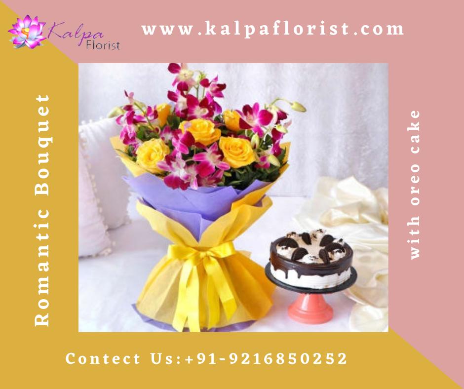 Cake and Flower for birthday send cake and flowers to india