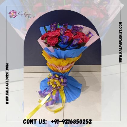 Red Roses Romantic Combo | Flower and Chocolate Delivery Near Me | Kalpa Florist, flower and chocolate delivery near me, who delivers flowers same day,  can you get flowers delivered same day,  how to send flowers and chocolates to someone,  same day flower and chocolate delivery near me,  where can i order flowers for same day delivery, can you send flowers same day 