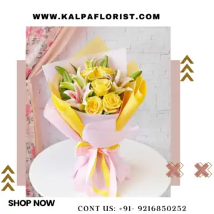 Yellow Rose & Lily Bouquet | Order Flower Bouquet Online | Kalpa Florist, order flower bouquet online, order flowers online to be delivered, order flowers online for wedding, how to order flower online, order flowers online for cheap, order flowers online for mother's day, order a flower bouquet online, order flowers online for birthday, order flowers online wholesale, order flowers online in bangalore, order flowers online orange county, order flowers online india, order flowers online in delhi, order flowers online for valentine's day, order flowers online same day, order flower bouquet online delhi, order flowers online to plant, to order flowers online, how to order bouquet of flowers, how to order bouquet online, flower bouquet online in hyderabad, order flower bouquet online kolkata, Yellow Rose & Lily Bouquet | Order Flower Bouquet Online | Kalpa Florist