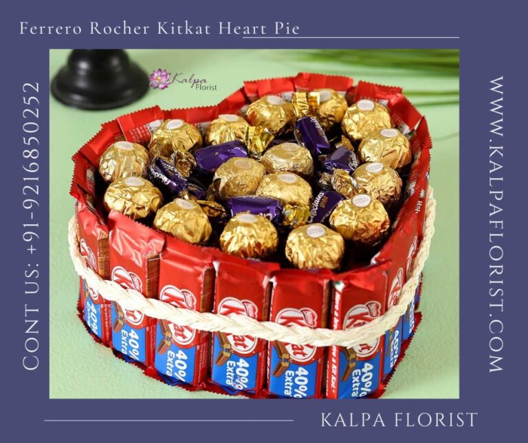 Ferrero Rocher Kitkat Heart Shape | Delivery Chocolate Gift | Kalpa Florist