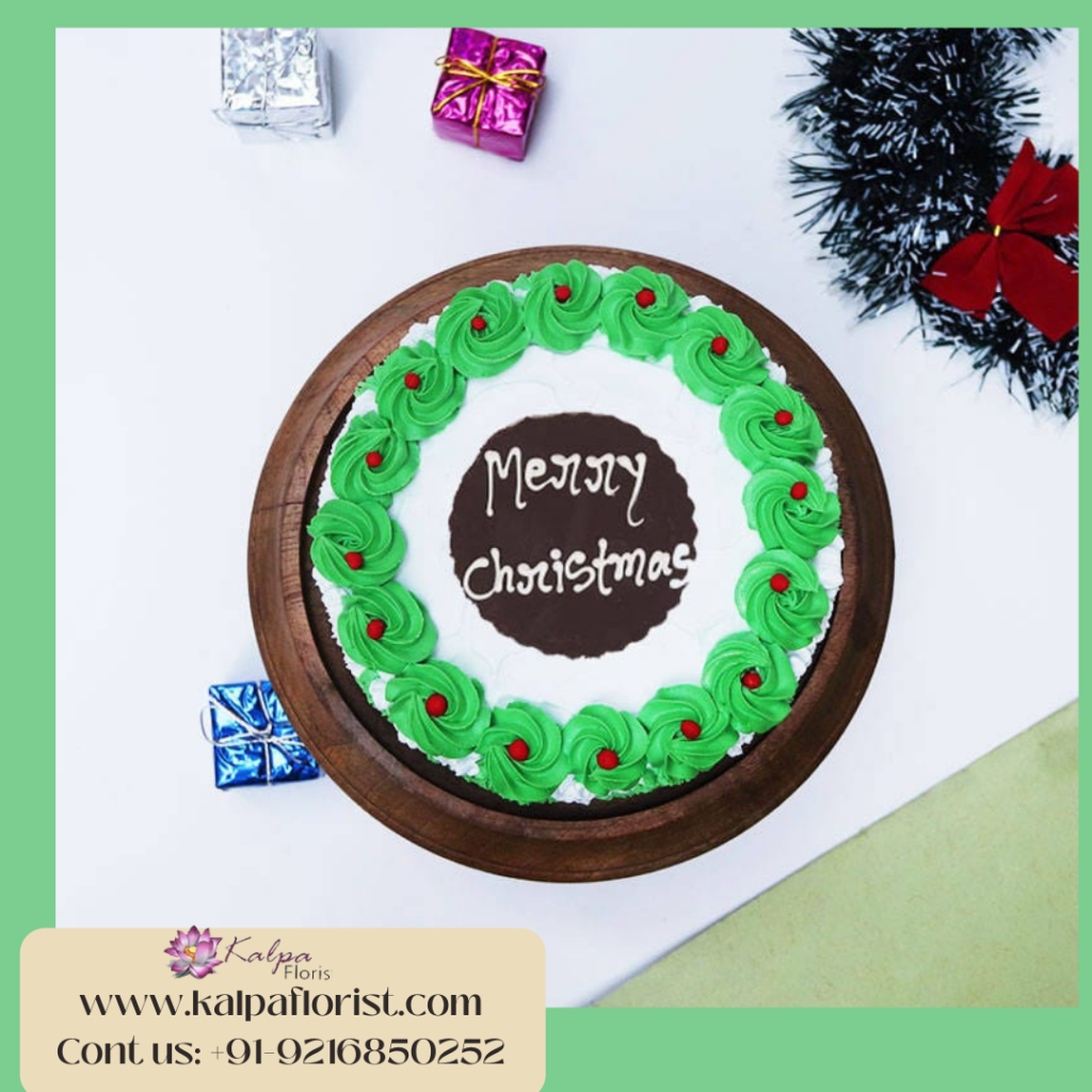 Cream Christmas Cake | Order Christmas Cake | Kalpa Florist