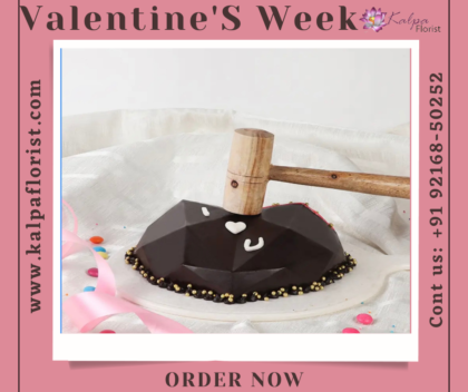 Chocolate Pinata Cake Love | Valentine Cake Online | Kalpa Florist, send valentine cake, send a cake valentine's day, send a cake for valentine's day,  send a cake valentine, send valentine cakes, pinata cake, hammer cake online, cake for couple, send cake in india, order cake online, order customized cake in india, valentine cake, valentine cake ideas, valentine's day cake ideas, valentine cake design,  valentine cake images,  valentine cake near me,  valentine cake ideas 2022, valentine cake house, valentine day and cake, unique valentine cake designs