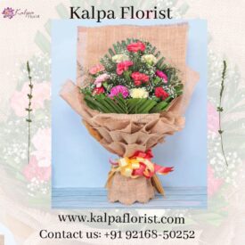 Bouquet Of Mix Carnations Send Flowers To Delhi Kalpa Florist