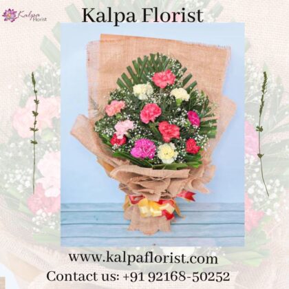 Bouquet of 10 Pink Gerberas Send Flowers To Delhi uk