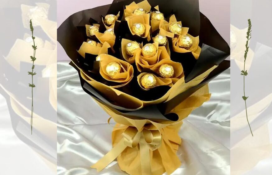 Sending artistic bouquet of orchids with ferrero rocher chocolate box to  Delhi, Same Day Delivery - DelhiOnlineFlorists