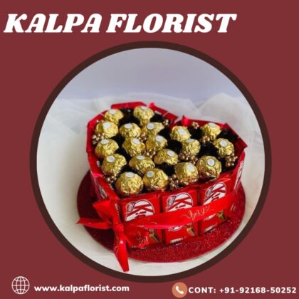 Heart Shape Kitkat Hamper ( Send Chocolate Gift )