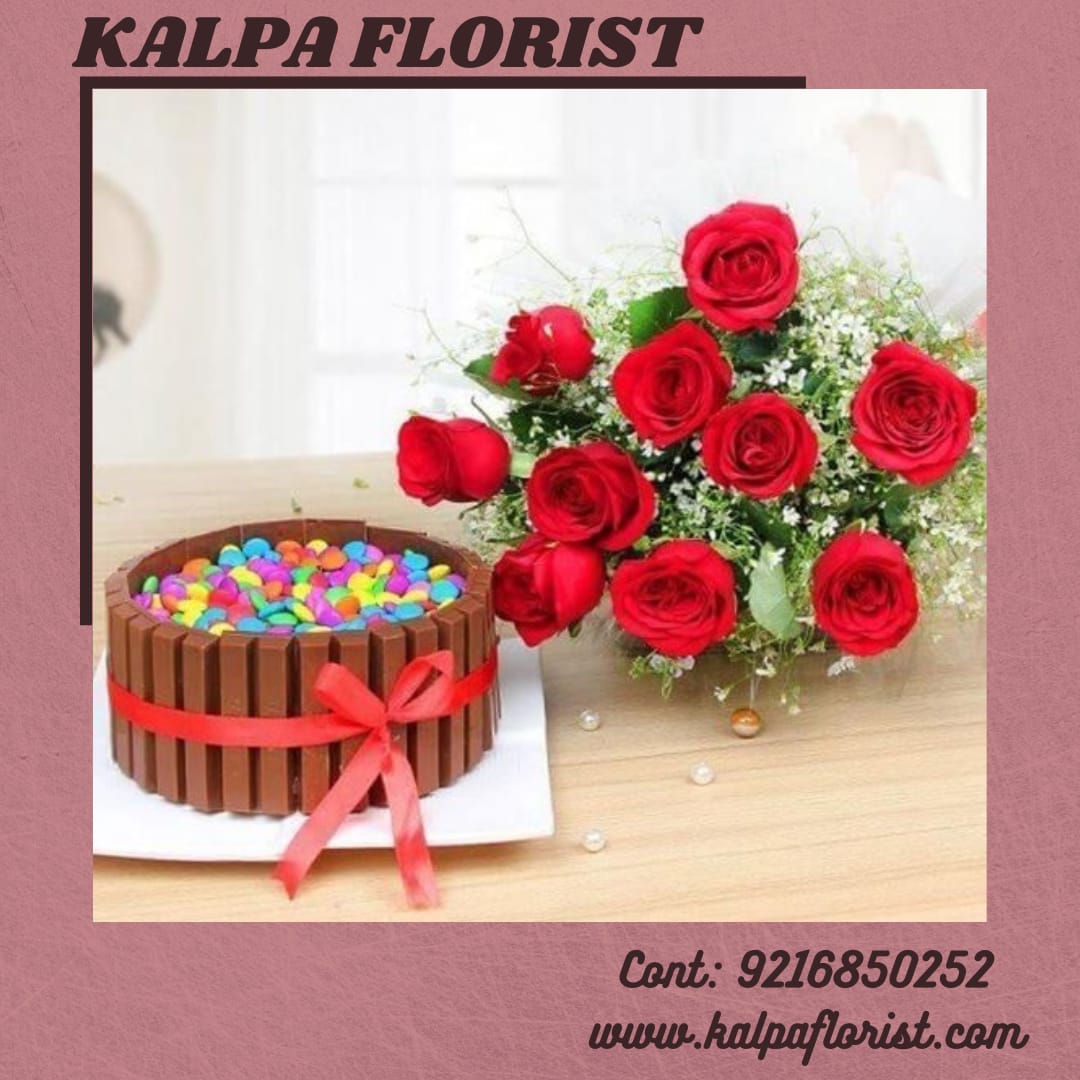 Roses Romantic Combo ( Flower and Cake Delivery In Punjab )