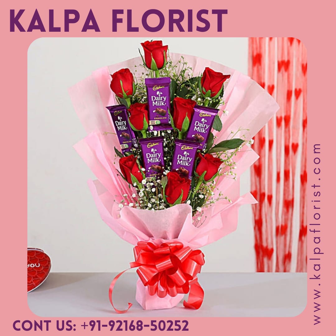 Chocolate Flowers Bouquet ( Flower And Chocolate Delivery In Punjab )