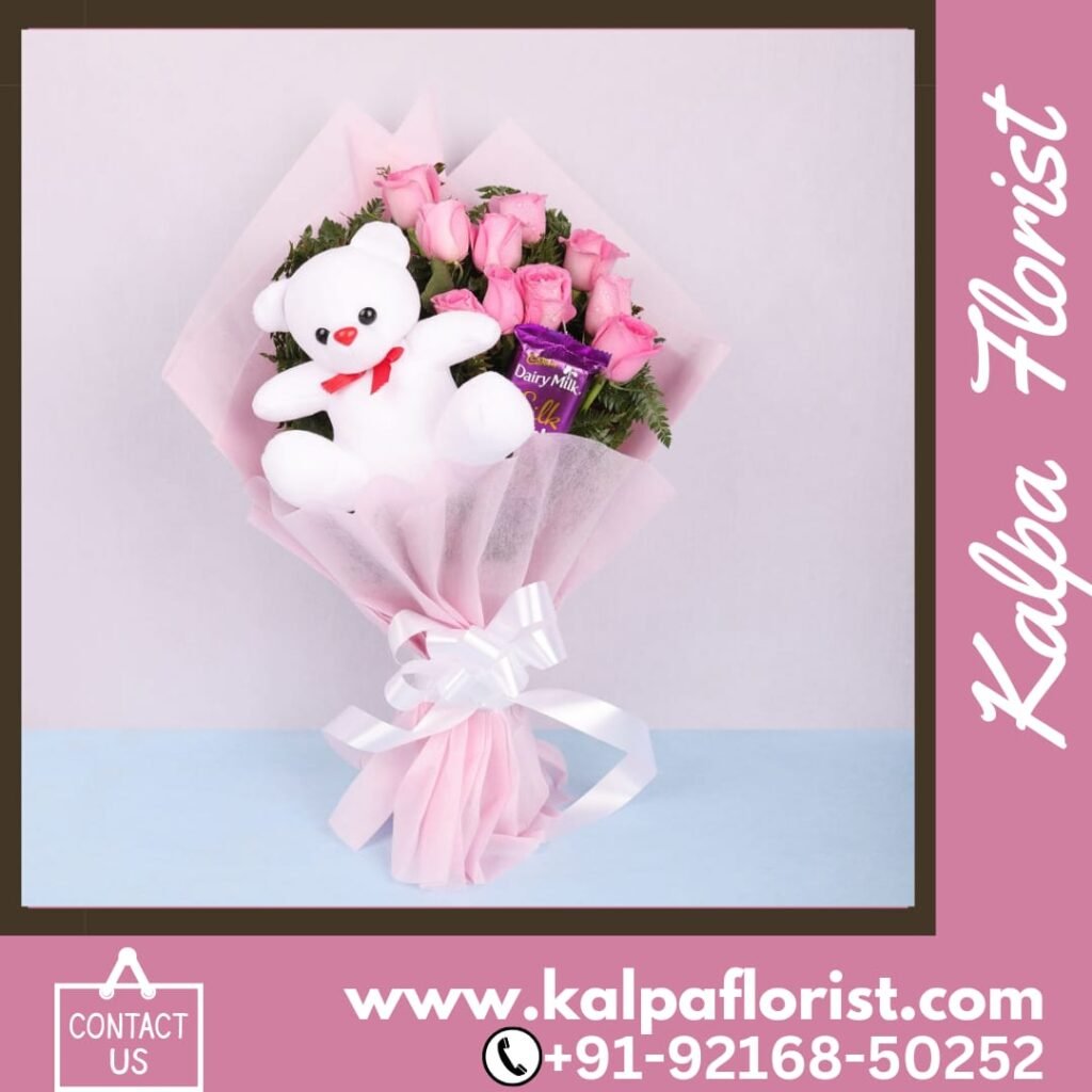 Flowers, Chocolates & Teddy Bear Combo ( Send Gifts For Birthday )