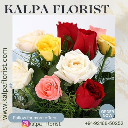 Mixed Roses Bouquet ( Order Flower Bouquet Online ) - Image 2